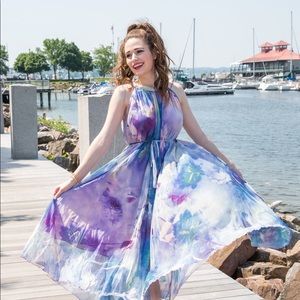 Beautiful Watercolour maxi dress